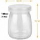 8 darabos mini joghurtos üvegek Pudingos üvegcsészék PE-fedővel, tartállyal mousse 100 ml (3,4oz) edény Ideális