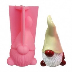 Szín: 2 - 1/2 db 3D Gnome szobor epoxigyanta forma Aromaterápiás gipsz szappan szilikon forma barkácsolás kézműves