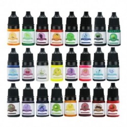 Szín: készlet - 24 színű epoxigyanta pigment átlátszó UV gyanta színező gyanta festék kézműves
