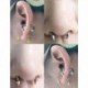 Fém színe: 3 - 1/5 szett Hamis septum piercing mágneses patkó orrgyűrű, nem átszúró kapocs, rozsdamentes acél