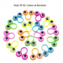 Fém szín: MULTI - 50 db/szett Eye Finger Puppets Googly Eyes Rings Eyeball Ring Kit gyerekeknek parti dekorációhoz