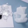 Fehér szín - 1 db gyanta kristály epoxi forma rajzfilm 3D medve telefontartó öntés szilikon forma barkácsolás kézműves