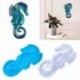 Szín: kék - Falra akasztható műgyanta formák Seahorse szilikon formák Sztereo epoxigyanta öntőforma barkácsoló