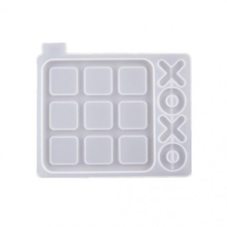 Szín: Kis méret - 1 db Tic Tac Toe játéktábla és XO szilikon formakészlet, epoxigyanta DIY kézműves forma karácsony