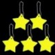 Szín: sárga - 5 db Gyermekbiztonsági Reflektor Kulcstartó Star Ultra Reflective Gear Kulcstartó táska Ruházat
