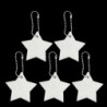 Fehér szín - 5 db Gyermekbiztonsági Reflektor Kulcstartó Star Ultra Reflective Gear Kulcstartó táska Ruházat