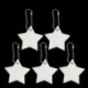 Fehér szín - 5 db Gyermekbiztonsági Reflektor Kulcstartó Star Ultra Reflective Gear Kulcstartó táska Ruházat