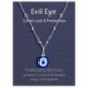 Fém színe: ezüst - 1 db Lucky Blue Eye nyaklánc Evil Eye medál nyaklánc Turkish Evil Eye védelem és áldás férfiaknak