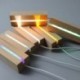 Szín: világoskék - 12 cm - LED fény világító talp akril barkács lámpatartó Kreatív éjszakai fény téglalap fából