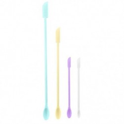 Szín: színes - 4 db 4 mini spatula szilikon smink spatula vékony spatula készlet vékony nyílásokhoz, apró kaparó