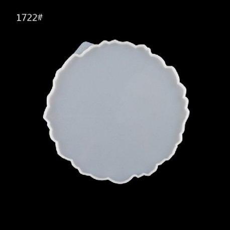 Szín: 1722 - Szabálytalan nagy tányéros gyantaforma túlméretes gyümölcskorongos tálca gyantaforma átlátszó rugalmas