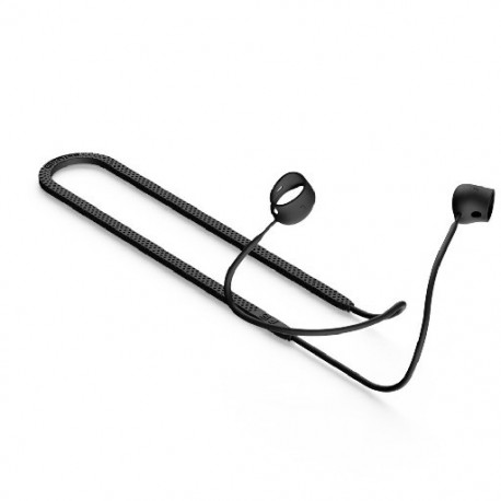 Fekete szín - Szilikon pántos fülhallgató nyaki kötél 1MORE EVO Bluetooth fülhallgató akasztó nyakba kötél vezeték