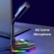 Szín: USB RGB-vel - USB hangkártya RGB mikrofon Számítógépes játékmikrofon hangszóró fejhallgató csatlakozóval