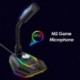 Szín: USB RGB EQ-val - USB Hangkártya RGB mikrofon Számítógépes játékmikrofon hangszóró fejhallgató csatlakozóval