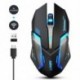 RGB vezeték nélküli egér 2.4G Bluetooth újratölthető egér némítás irodai számítógép egerek LED