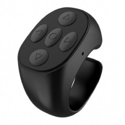 Fekete szín - TikTok Ring távirányítóhoz Hordozható Bluetooth mobiltelefon szelfi videóvezérlő Ujjhegyes oldalforgató
