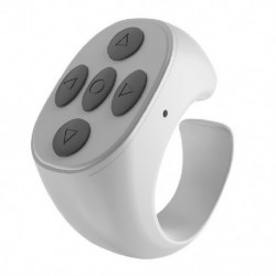 Fehér szín - TikTok Ring távirányítóhoz Hordozható Bluetooth mobiltelefon szelfi videóvezérlő Ujjhegyes oldalforgató