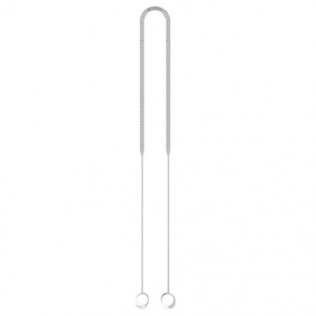 Fehér szín - Szilikon pántos fülhallgató akasztós nyakba kötél SAMSUNG Galaxy Buds Pro vezeték nélküli