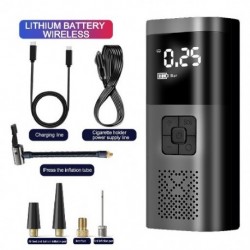 6000mAh autós elektromos légkompresszor légszivattyú 12V 60W digitális vezeték nélküli hordozható gumiabroncs felfújó