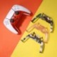 Szín: zöld - Vezérlő fogantyúja elülső középső ház burkolat Sony PS5 Gamepadhoz Dekoratív csík bőr tok burkolat