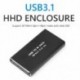 Külső SSD-tok mSATA-USB 3.0 merevlemez-meghajtó SSD-házadapter alumíniumötvözet msata-USB3.1 Type-C SSD-doboz