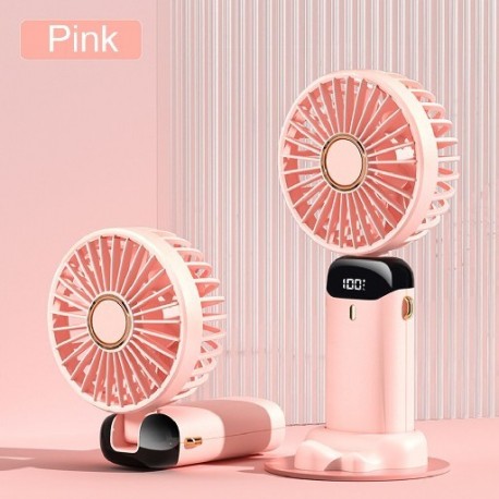 Szín: rózsaszín B - Mini hordozható kézi ventilátor Hideg kompressziós levegő hűtőventilátor 2200mAh USB