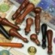 Szín: 01 - Retro bélyegző fa fogantyú Antik pecsételő viasz bélyegző fa fogantyú markolat esküvői meghívók