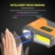 Kibocsátó szín: fekete - Indukciós sapkás kapcsos lámpa 2200 mAh USB újratölthető COB Flood Light vízálló