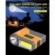 Kibocsátó szín: fekete - Indukciós sapkás kapcsos lámpa 2200 mAh USB újratölthető COB Flood Light vízálló