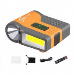 Kibocsátó szín: narancs - Indukciós sapkás kapcsos lámpa 2200 mAh USB újratölthető COB Flood Light vízálló