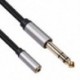 Szín: Sliver - 6,5 mm-es apa-3,5 mm-es anya audiokábel erősítőhöz, gitár fejhallgató adapterhez TRS 6,35 mm-es 1/4-3,5