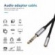 Szín: Sliver - 6,5 mm-es apa-3,5 mm-es anya audiokábel erősítőhöz, gitár fejhallgató adapterhez TRS 6,35 mm-es 1/4-3,5