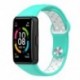 Szín: kék fehér - Szilikon óraszíj Huawei Band 6 csuklópánthoz, légáteresztő sportóraszíj cserekarkötő Huawei