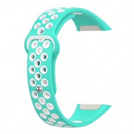 Szín: Cián fehér - Szilikon óraszíj Huawei Band 6 csuklópánthoz, légáteresztő sportóraszíj csere karkötő Huawei