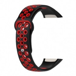 Piros szín - Szilikon óraszíj Huawei Band 6 csuklópánthoz, légáteresztő sportóraszíj cserekarkötő Huawei Honor Band