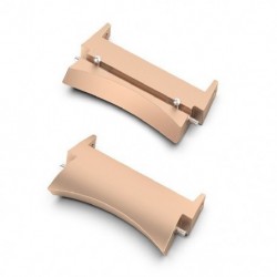 Szín: Rose Gold - No Gaps fémpántos csatlakozó Samsung Galaxy Watch 4 40 mm-es 44 mm-es rozsdamentes acél szalagadapter