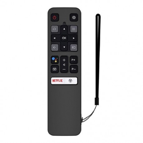 Fekete szín - Szilikon távirányító védőtok TCL RC802V FMR1 FNR1 TCL TV-hez 4K távirányító teljes fedelű eredeti