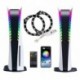 Fekete szín - RGB LED gyűrűs csík lámpák PS5 játékkonzolhoz 8 színű hangszedő légköri fénysáv APP USB