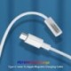 Szín: TypeC M - Magnetic1 - USB C mágneses 1 2 kábel kábeladapter MacBook Air Pro töltőkonverterhez PD 100 W gyorstöltő