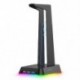Fehér szín - RGB Gaming fejhallgató állvány Számítógépes fejhallgató tartó LED világító asztali fülhallgató