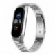 Fekete szín - Fém szíj Xiaomi Mi Band 6 5 csuklópánt karkötő rozsdamentes acél csereszíj Miband 5 6 csuklópánthoz