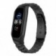 Fekete szín - Fém szíj Xiaomi Mi Band 6 5 csuklópánt karkötő rozsdamentes acél csereszíj Miband 5 6 csuklópánthoz