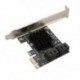 4 portos SATA PCIe adapter SATA III – PCI Express 3.0 X1 vezérlő bővítőkártya 6 Gbps SATA 3.0 PCI-E X4/X8/X16 ASM1064