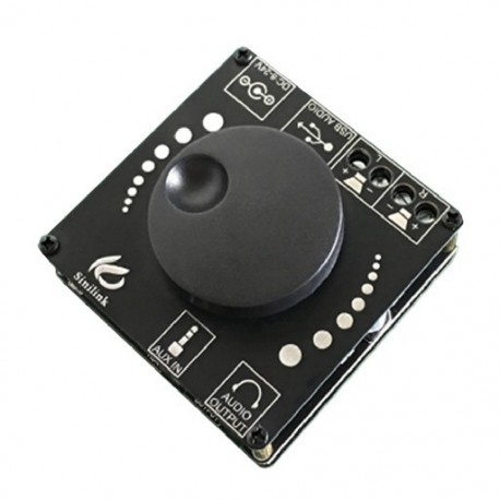 XY-AP15H Bluetooth 5.0 20WX2 sztereó digitális végerősítő kártya mobil vezérlő APP AMP Amplificador 12V/24V 3,5mm AUX
