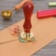 Szín: H - Aranyozott sárgaréz fej Retro barkács boríték viasz pecsét bélyegzőfej pecsételő viasz scrapbooking