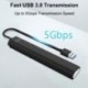 Szín: USB 2.0 - USB HUB 3.0 Multi USB Splitter Adapter 5Gbps nagy sebességű 7 portos USB bővítő Lenovo Xiaomi Macbook Pro