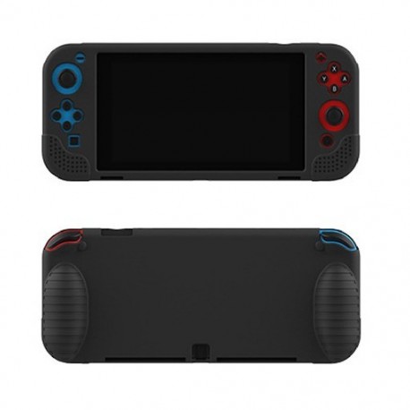Fekete szín - Szilikon TPU tok Nintendo Switch OLED ütésálló védőburkolathoz Shell Ergonomikus fogantyú markolat fedél