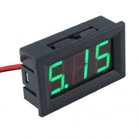 Szín: zöld - Digitális feszültségmérő DC 4,5 V–30 V 2-vezetékes digitális feszültségmérő feszültségmérő panel