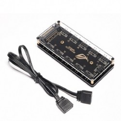 10 portos RGB Fan HUB PC számítógép asztali számítógép 5V 3PIN ARGB bővítő elosztó SATA tápadapter Gigabyte MSI