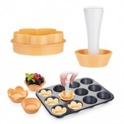 Tészta tészta torta héj forma konyhai süti kivágó készlet cupcake muffin sült torta héj forma műanyag mini